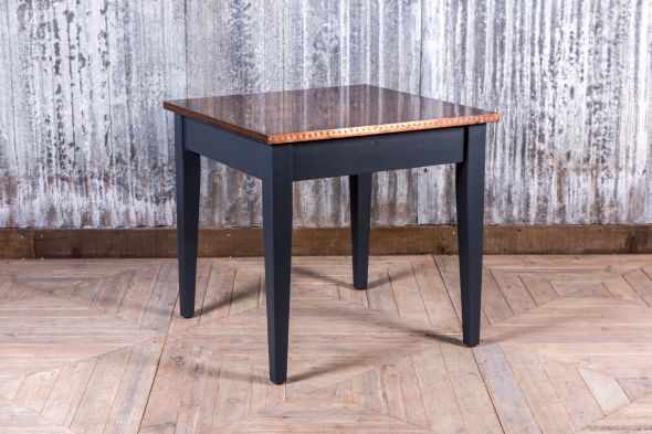 Small Metal Top Tapered Leg Base Dining Table